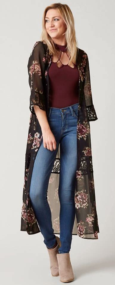 Outfits For Fall Floral Duster Cardigan Daytrip Floral Duster Cardigan Buckle Cardigan