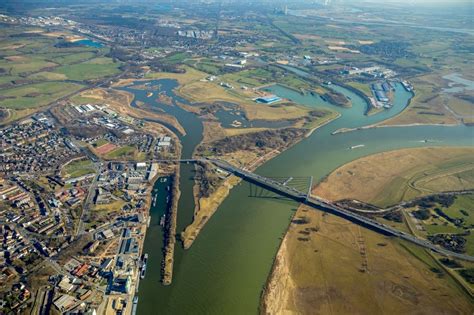 Luftbild Wesel Flu Delta Und Strom M Ndung Zwischen Lippem Ndung