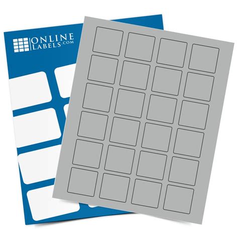 1.5" x 1.5" Square Labels - True Gray - OL2681TE | Inkjet labels, Lip balm labels, True red