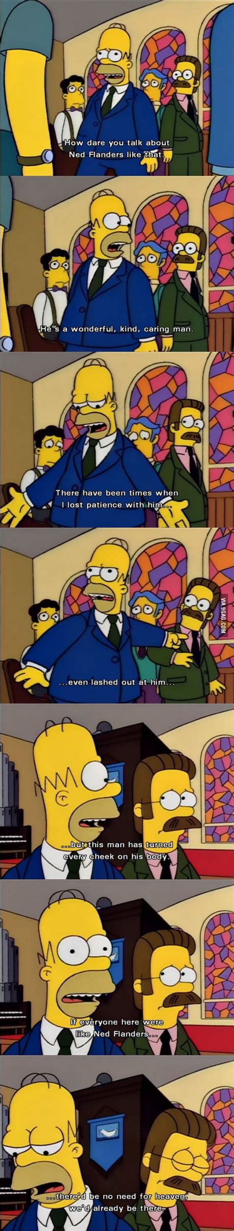 Ned Flanders Is A Wonderful Kind Caring Man Simpsons Funny The