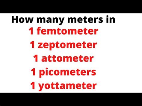 1 femtometer yane kitna meter||zeptometer||attometer||picometer ...