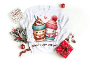 Cute Hot Cocoa Winter Sublimation Bundle Graphic By Lelix Art Creative Fabrica