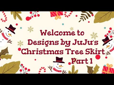 Designs By JuJu Christmas Tree Skirt Tutorial Pt 1 Tips Fabric Prep