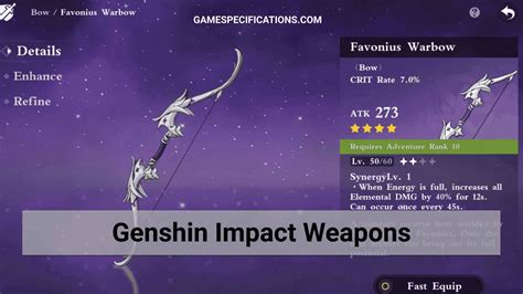 All Genshin Impact Male Characters List With Details - Game Specifications