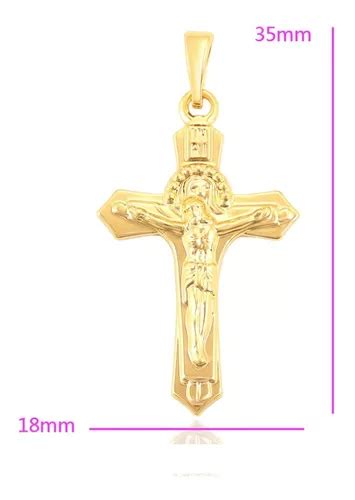 Dije Crucifijo Cruz Oro Laminado K Jesucristo Comuni N En Venta En