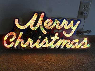 Vintage Merry Christmas Lighted Sign Holiday Dynasty Classics Marquee ...