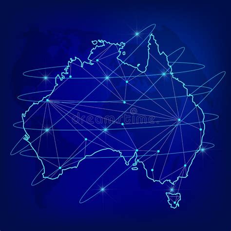 Global Logistics Network Concept Communications Network Map Of The