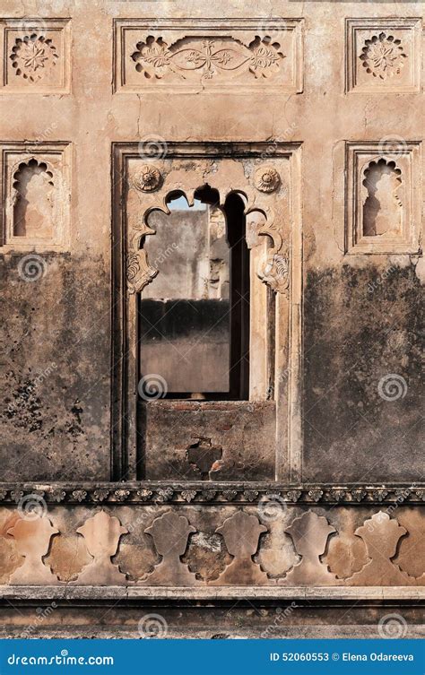 Detail Decorative Of Dauji Ki Kothi In Orchha Stock Image Image Of