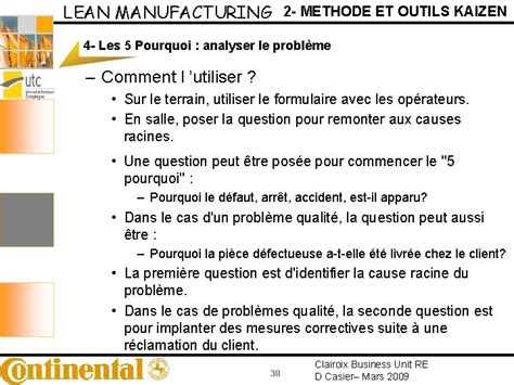 LEAN MANUFACTURING LE KAIZEN 1 Clairoix Business Unit