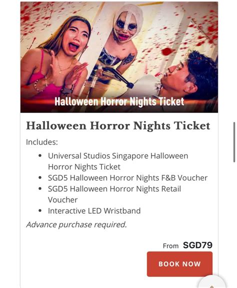 Uss Halloween Horror Nights 3 Nov 23 Fri Tickets And Vouchers Event