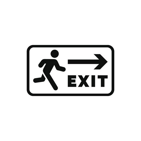 Emergency Exit Symbol Icon Isolated On White Background 24662560 Vector Art At Vecteezy