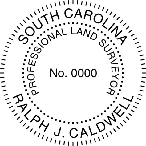 South Carolina Land Surveyor Professional Engineer Seals And Stamps