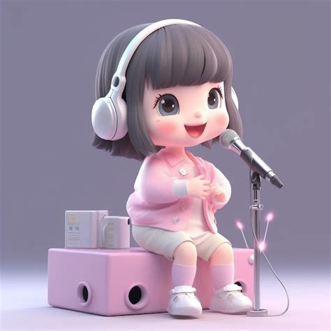 Premium AI Image | cute baby japanese kawaii style at an virtual idol ...