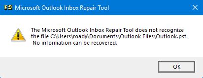 Using The Inbox Repair Tool Scanpst Exe HowTo Outlook