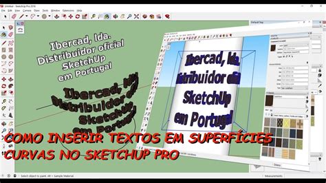 Como Inserir Texto Numa Superf Cie Curva No Sketchup Pro Youtube