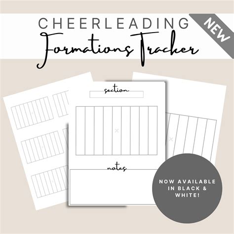 Bandw Formations Tracker Cheerleading Formations Tracker 9 Pannel Cheer Floor Template Etsy