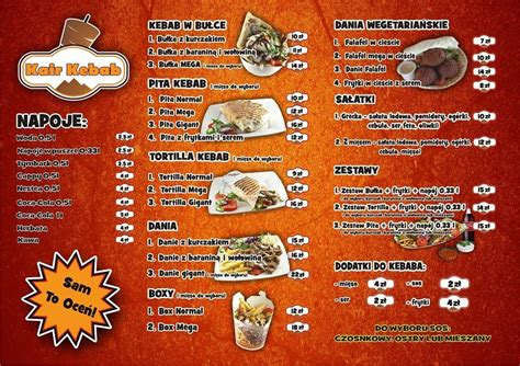 Menu At Kair Kebab Restaurant Krosno