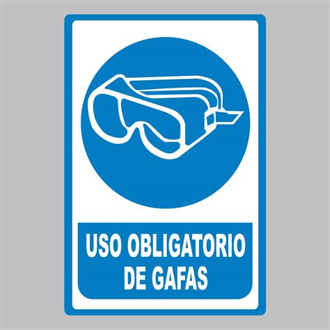 señal es obligatorio el uso de casco y gafas