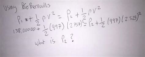 Solved こ Using To Bernoullis Pizt 1 Pv² Pz 2 Pv 997