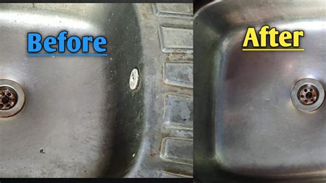 How To Clean Kitchen Sink Remove Stickness And Odour How To Clean Steel Sink Youtube