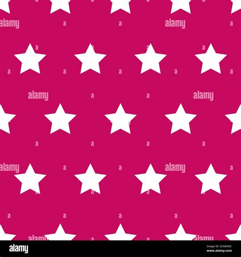 Seamless Stars Pattern Texture On Pink Background Ideal For Web