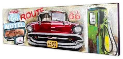 Route 66 Motor Oil Painting on Canvas at Rs 2000 | Canvas Painting in ...