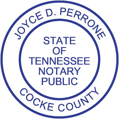 Notary Stamp For Tennessee State Round Notary Stamps Supplies