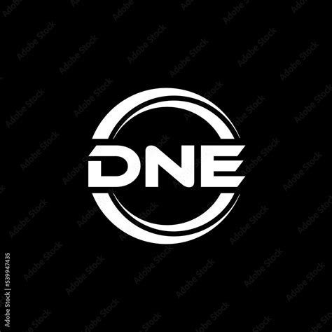 Dne Letter Logo Design With Black Background In Illustrator Vector