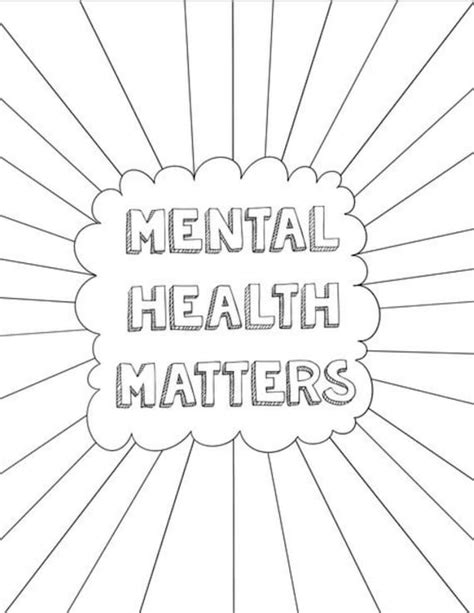 Mental Health Coloring Pages Coloring Nation