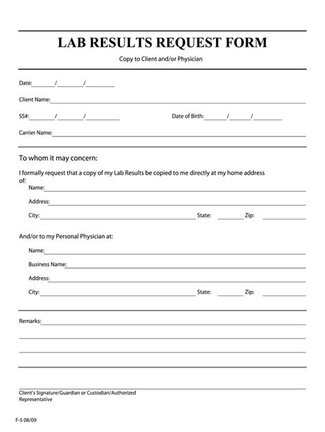 Lab Results Request Form Fill Out And Sign Printable Pdf Template Airslate Signnow