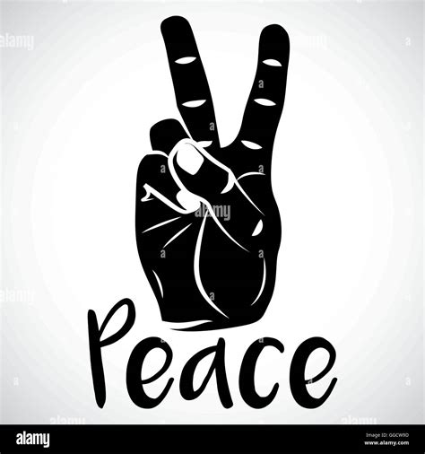 Icon hand peace sign for creative use in graphic design Stock Vector ...