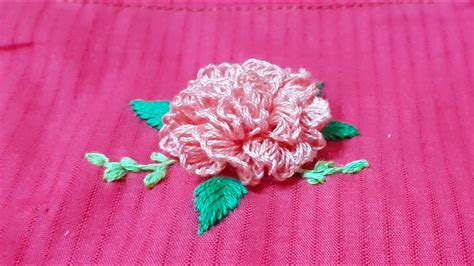 Hand Embroidery Brazilian Embroidery 3d Flower Embroidery Rose