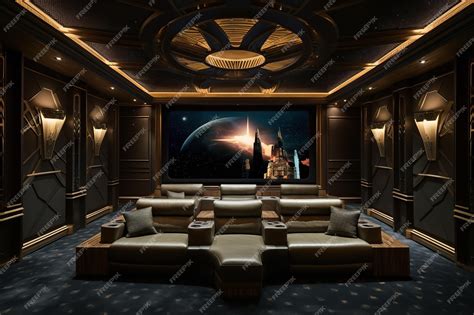 Premium AI Image | Home Theater Room Design Interior Design