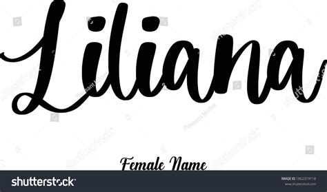 Nombre Femenino Liliana Escritura Vector De Stock Libre De