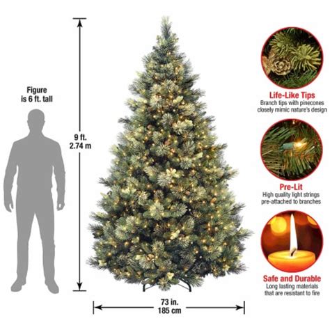 National Tree Company Carolina Pine 9 Foot Prelit Artificial Christmas Tree 1 Piece Pick ‘n Save