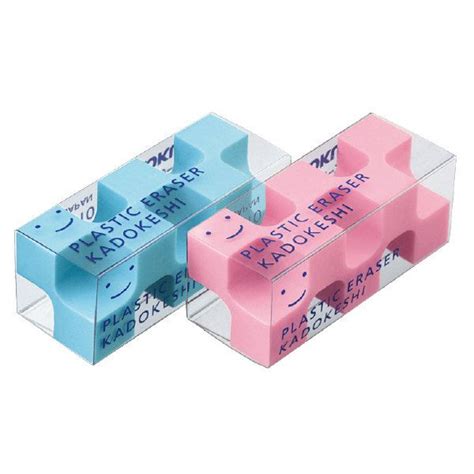 Kokuyo Kadokeshi 28 Corner Eraser Pack Of 2 Blue And Pink Etsy