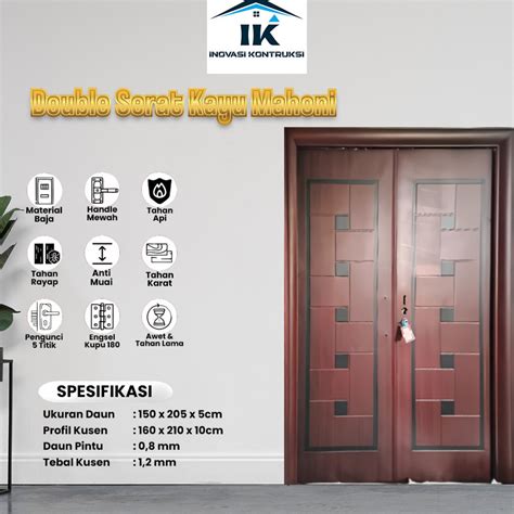 Jual Inovasi Kontruksi Luxury Double Pintu Plat Baja Double