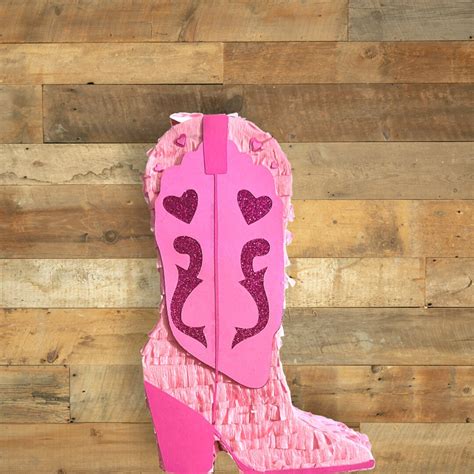 Cowgirl Boot Mini Pinata Barbie Themed Party Nash Bash Decoration Rodeo