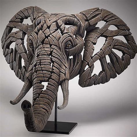 Edge Sculpture African Elephant Bust Edb