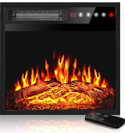 Waleaf Inch Electric Fireplace Insert With Led Realistic Flame