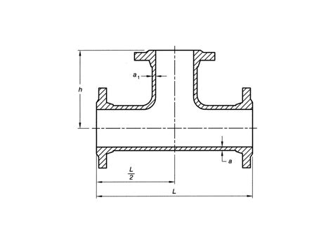 Dimax Ductile Iron Tee Flange X Flange X Flange PN16 B5 200mm X 100mm