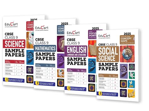 Educart Cbse Class 9 Sample Papers Bundle Science Maths Social Science And English 2024 25