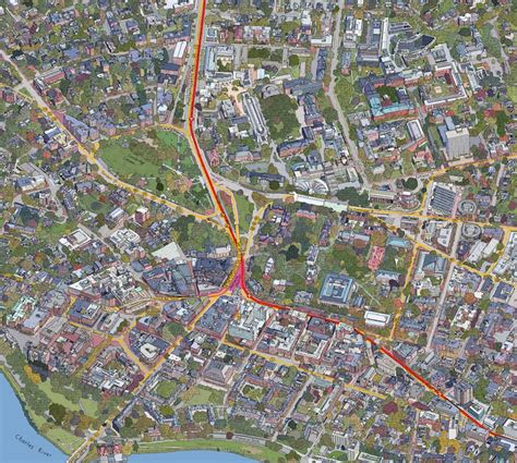 Map of Harvard University Main Campus and Harvard Square Transit Map ...