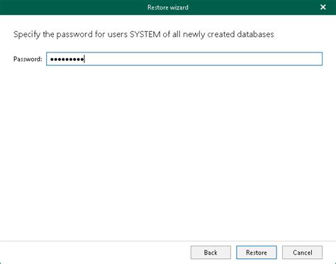 Step Specify System User Password Veeam Backup Explorers Guide