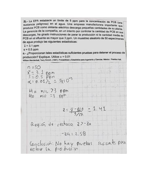 SOLUTION Problemas De Pruebas De Hip Tesis Ejercicios Estad Stica Qfb