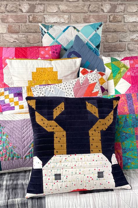 25 Free Patchwork Quilted Pillow Patterns - The Polka Dot Chair