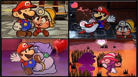 Paper Mario The Thousand Year Door Remake Mario Kissed By All Female