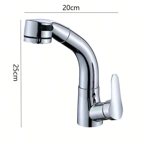 All Copper Pull Out Cold And Hot Water Tap With Shower Head Multi Function Basin Faucet For