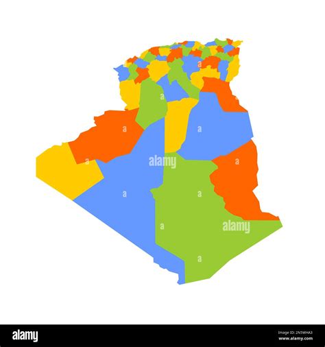 Argelia Mapa político de las divisiones administrativas provincias