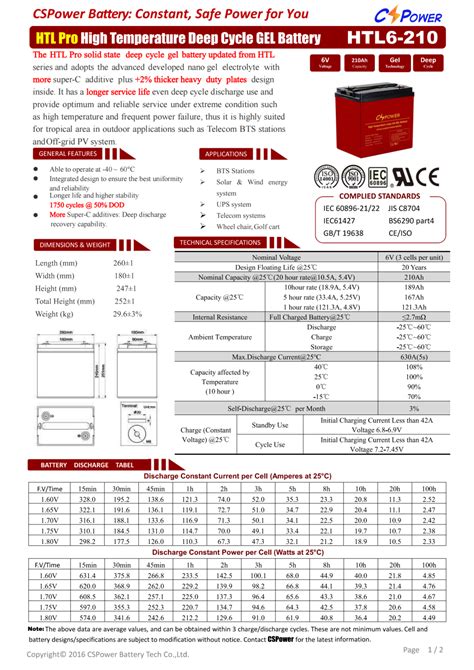 Agm Gel Solar Battery Lead Carbon Battery Lithium Battery Cspower